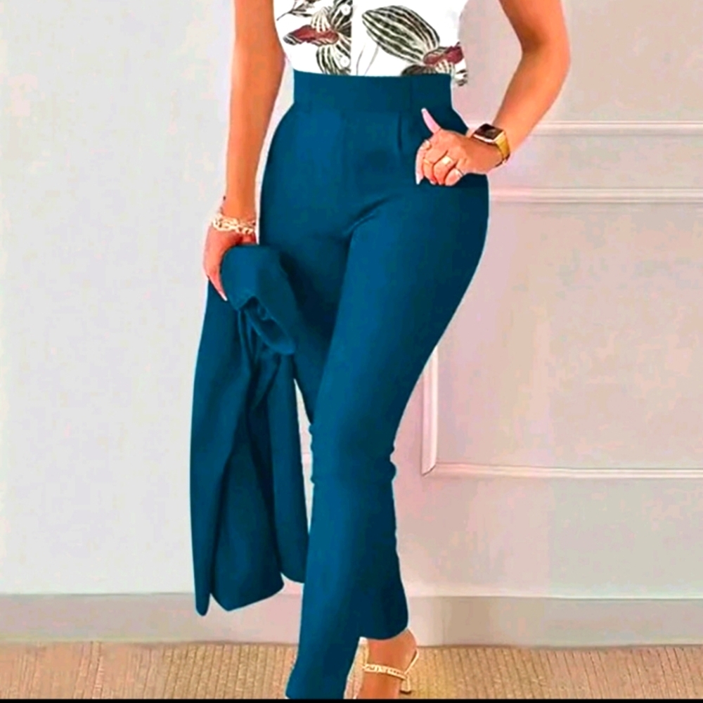 teal dress pants